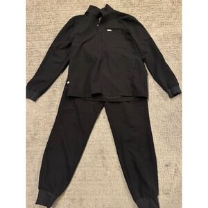 Figs Medium Scrub Set In Black